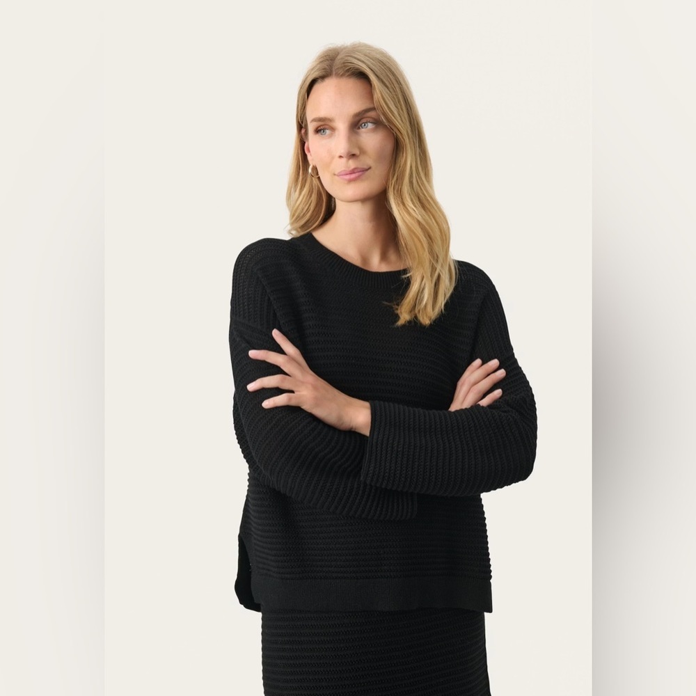 PART TWO Gelikan Slipover Knit Black Sweater Size XS